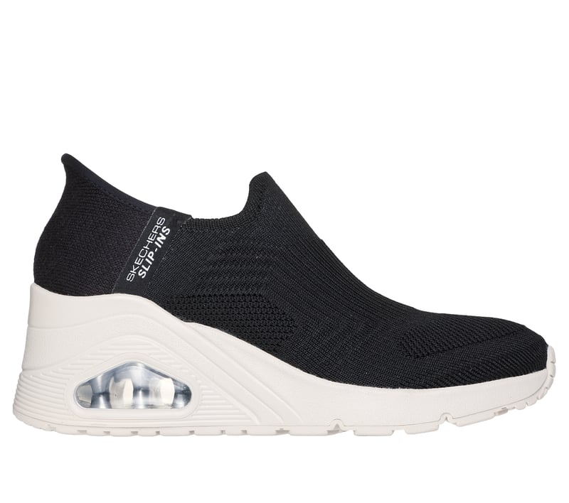 ◆SKECHERS◆ Women's Uno Wedge Slip-Ins SC0WFCFX152 Skechers Slip-ins: Uno Wedge - Kickin' Knit - BLACK
