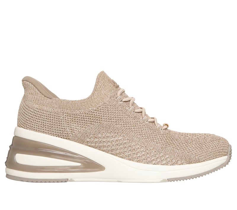 【最新】SKECHERS Slip-ins サンダル ベージュ Skechers Slip-ins Mark Nason: Uptown Wedge - Vivie
