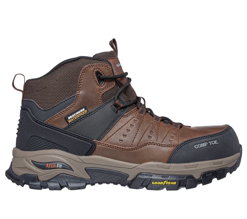 Work Waterproof: Arch Fit Tarver CT - BROWN / BLACK