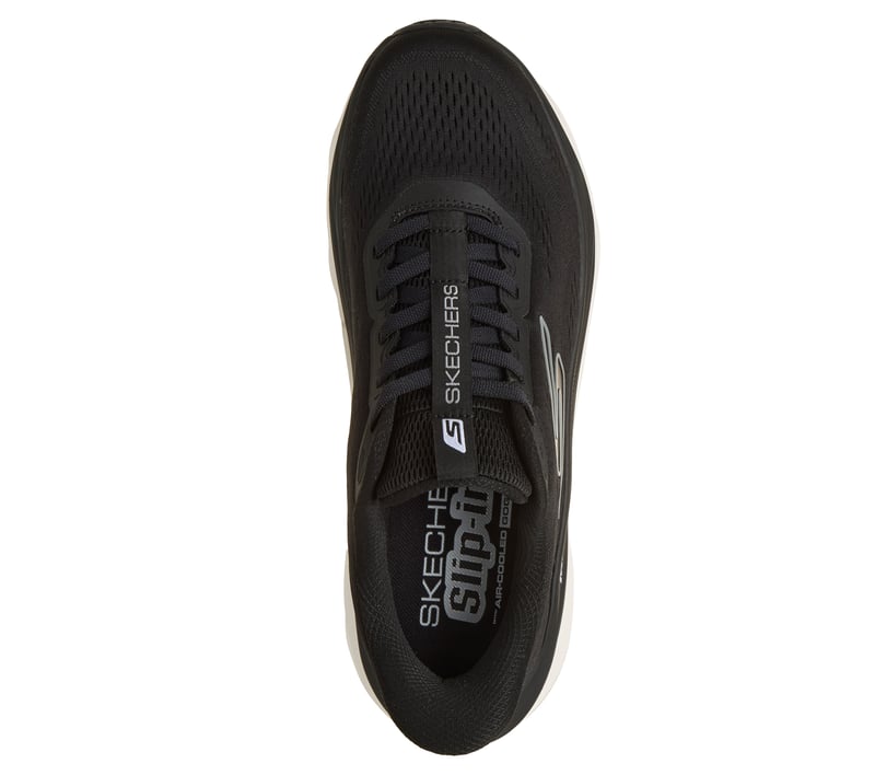 Skechers Slip-ins: Max Run - BLACK / WHITE