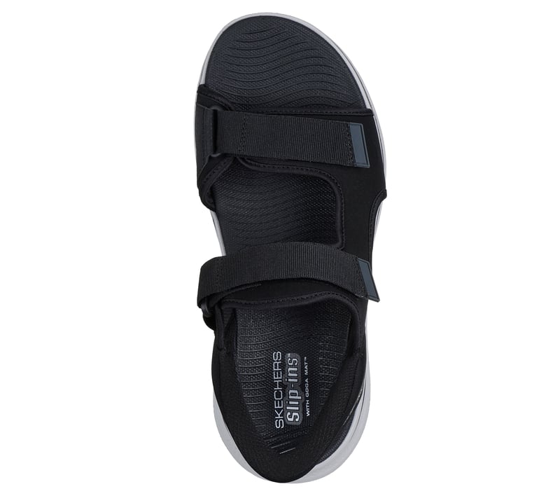 Skechers Slip-ins: GO WALK 7 Sandal - Ken - BLACK / GRAY