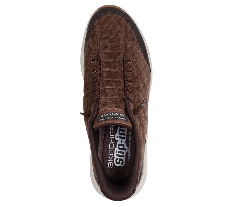 Skechers Slip-ins: Contour Foam - Cozy Fit Cordelux - BROWN