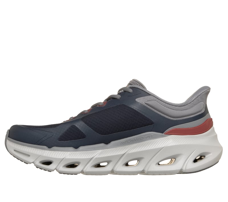 Skechers Slip-ins Relaxed Fit: Glide-Step - Opportune Day - NAVY / RED