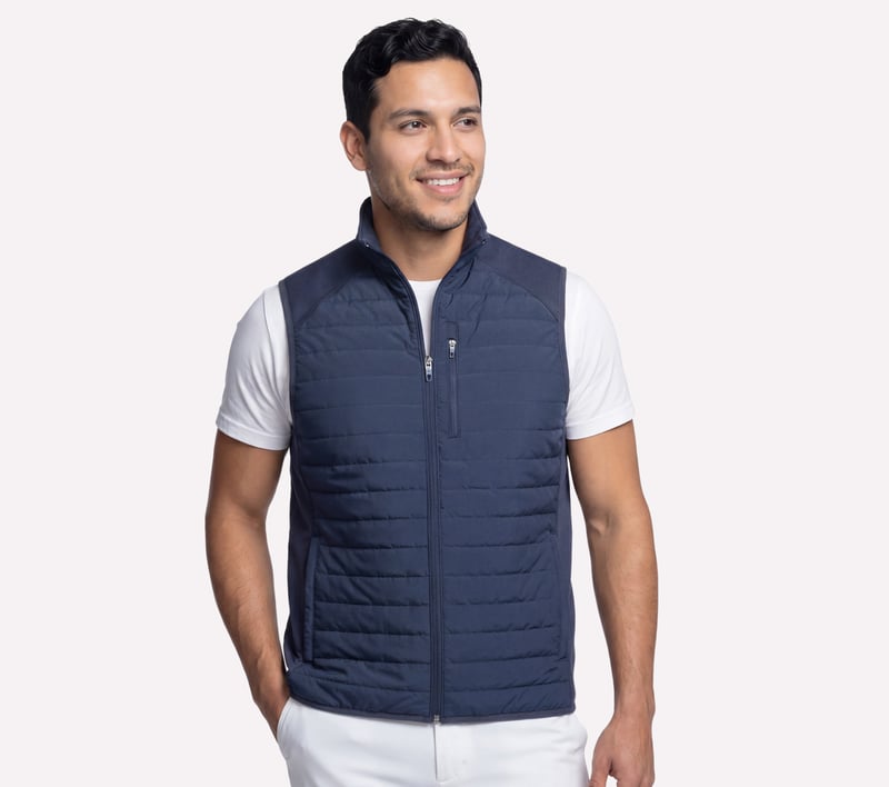 GO SHIELD Cozy Fit Hybrid Vest - CHARCOAL / NAVY