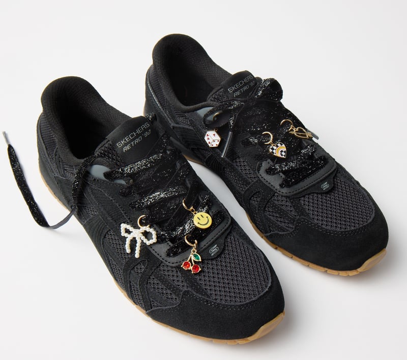 Shoelaces With Charm Set - Glitter