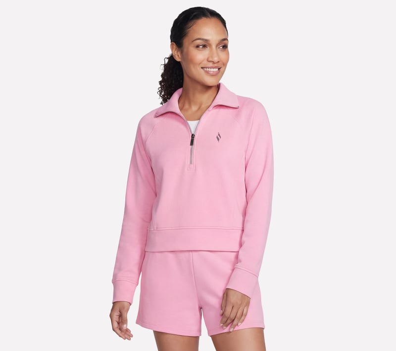 Cozy Luxe Everyday 1/4 Zip - MAUVE / GRAY
