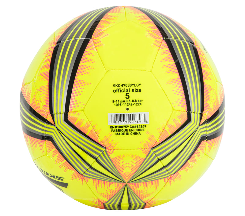 Hex Multi Mini Stripe Size 5 Soccer Ball - YELLOW / GREY