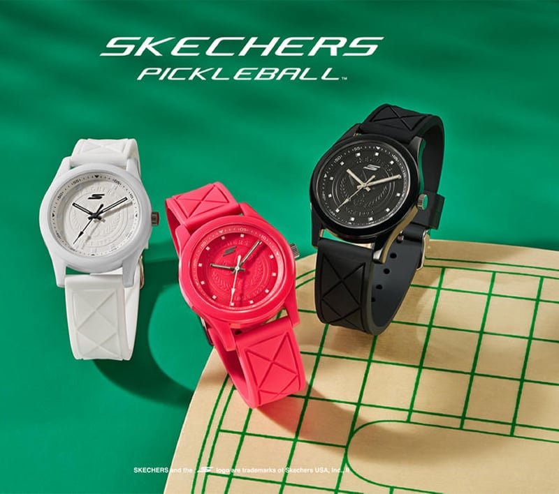 Pickleball Dial Quilt Watch - PINK