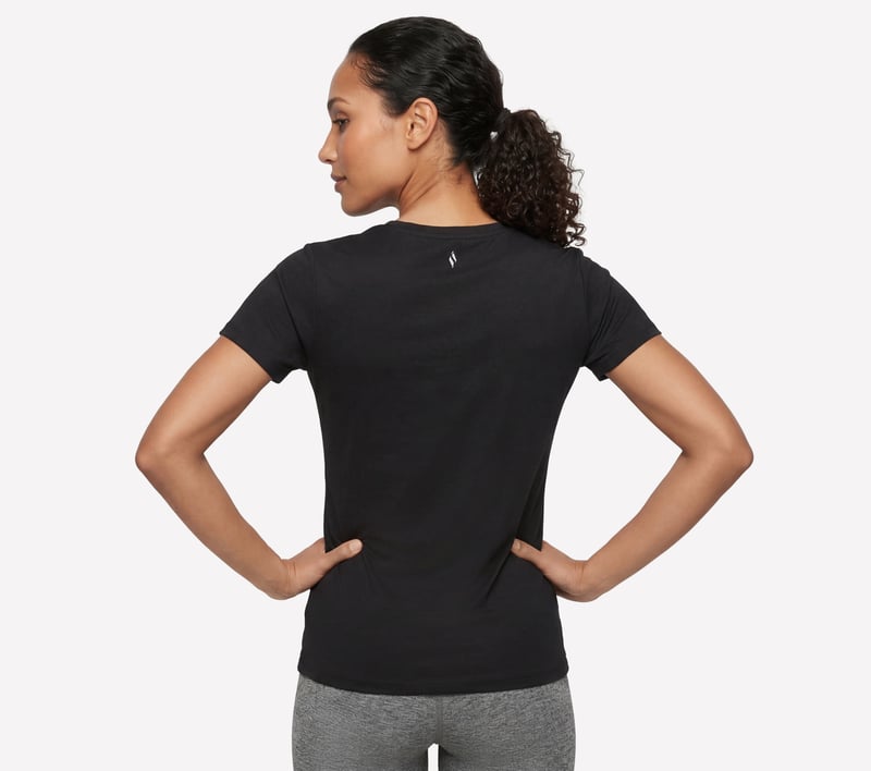 Pima V-Neck Tee - BLACK