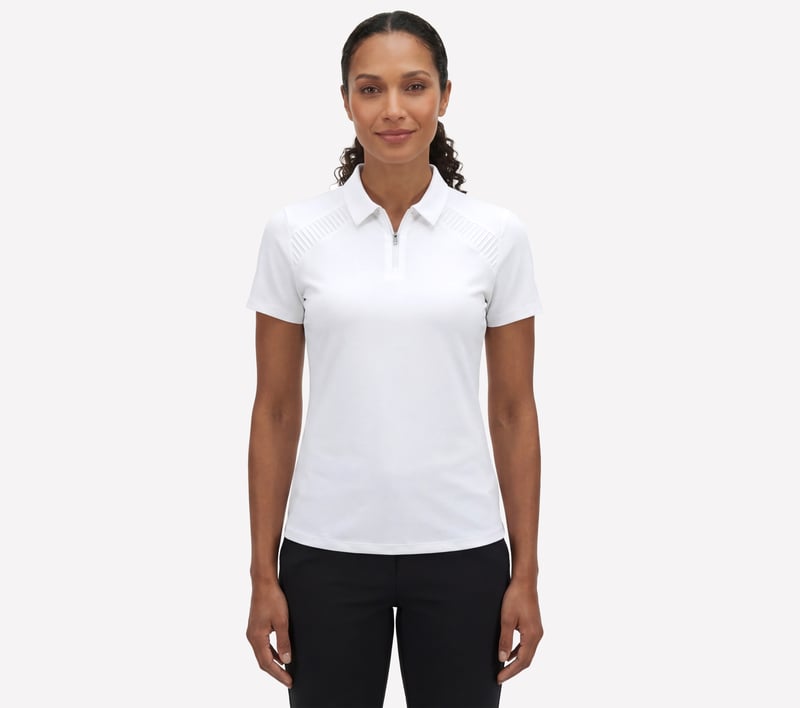 GO GOLF Short Sleeve Birdie Zip Front Polo