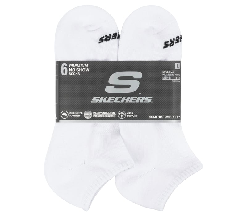 6 Pack Core Low Cut Large Socks - WHITE
