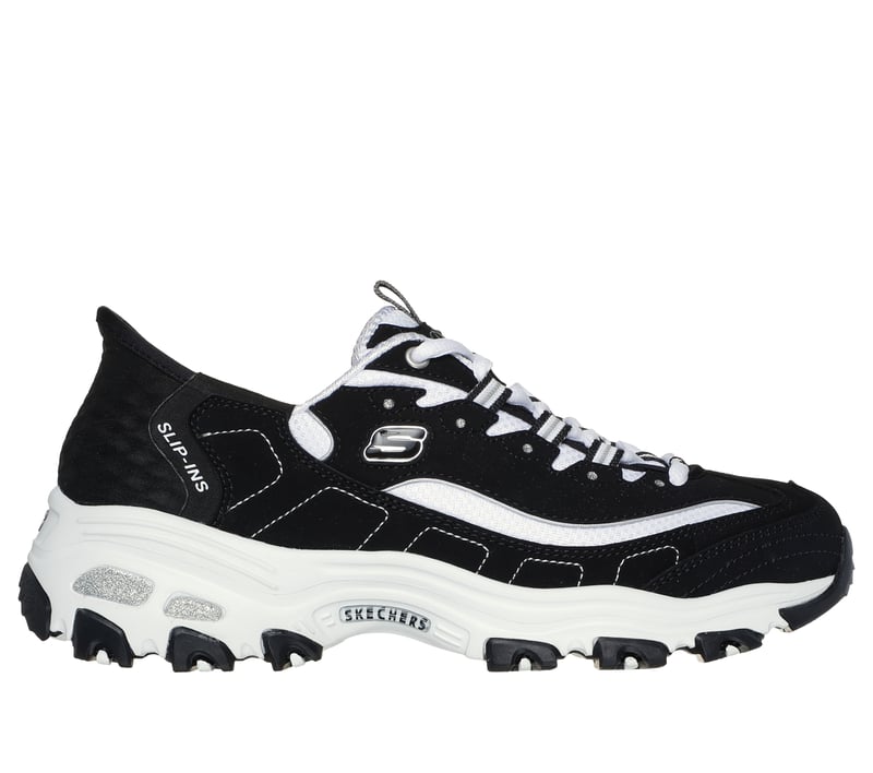 Skechers Slip-ins: D'Lites - New Classic, NOIR / BLANC, fullimage number 0