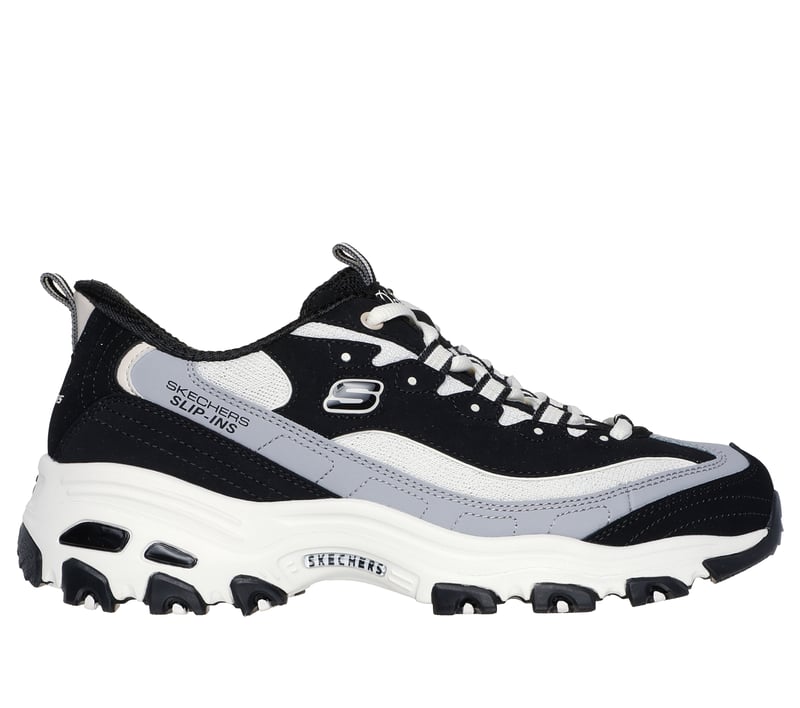 Skechers Slip-ins: D'Lites - Smooth Nostalgia, ZWART / NATUURLIJK, fullimage number 0