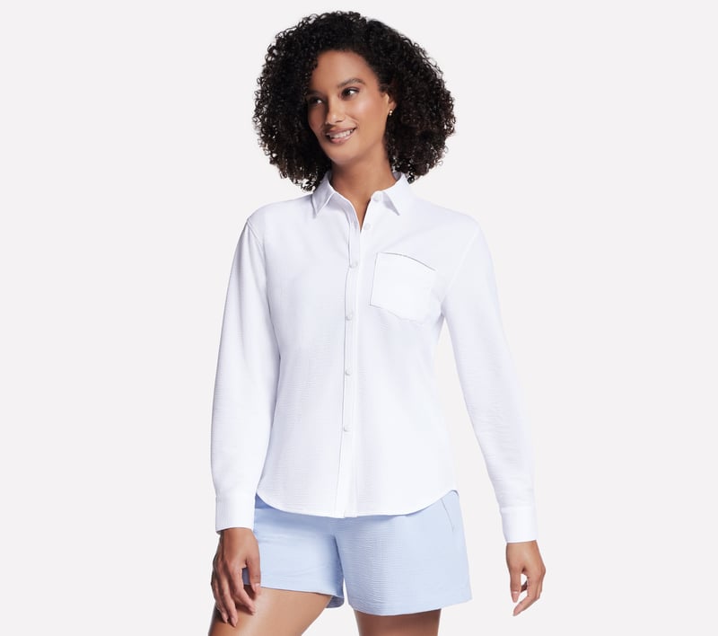 Catalina Seersucker Button Down, WHITE, fullimage number 0