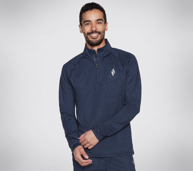 SKECH-KNITS ULTRA GO 1/4 Zip, NVY, fullimage number 0