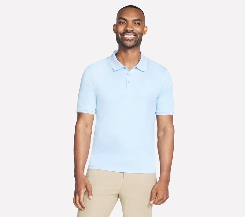 Skechers Off Duty Polo, NATURAL / LIGHT BLUE, fullimage number 0