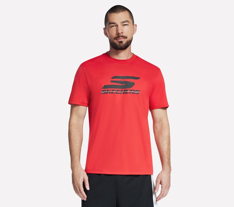 Performance Logo Tee, ROUGE / BRUN, fullimage number 0