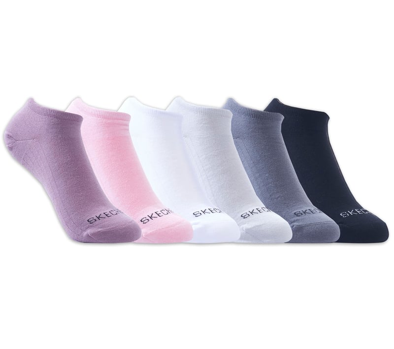 6 Pack Color Liner Socks, MIESZANY, fullimage number 0