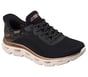 Skechers Slip-ins: BOBS Sport Arc Waves - Urban Sparkle, BLACK / GOLD, full image number 3
