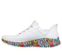 Skechers Slip-ins JGoldcrown: BOBS Sport Squad Chaos - Colorstride Motion, WHITE, full image number 4
