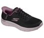 Skechers Slip-ins: GO WALK Flex - Grand Entry, CZARNY / FIOLKOWOROZOWY, full image number 3