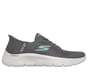 Skechers Slip-ins: GO WALK Flex - Grand Entry, GRIS ANTHRACITE / TURQUOISE, full image number 0
