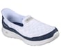 Skechers Slip-ins: GO WALK Joy - Cozy Fit Cozy Easy, WHITE / NAVY, full image number 3