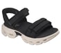 Skechers Slip-ins: GO WALK Glide-Step Bliss Sandal - Becca, BLACK / WHITE, full image number 3