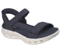 Skechers Slip-ins: GO WALK Glide-Step 2.0 Sandal - Cozy Fit Jada, NAVY / WHITE, full image number 3