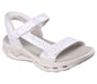 Skechers Slip-ins: GO WALK Glide-Step 2.0 Sandal - Cozy Fit Cecily, WHITE / GRAY, full image number 3