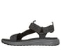 Relaxed Fit: Street Retro Jogger Sandal - Finn, BLACK / GRAY, full image number 4