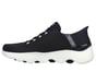 Skechers Slip-ins: GO WALK Massage Fit, BLACK / WHITE, full image number 4