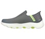 Skechers Slip-ins: GO WALK Massage Fit - Current, GRAY / LIME, full image number 4
