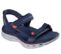Skechers Slip-ins: GO WALK Glide-Step 2.0 Sandal - Mar, BLEU MARINE / ORANGE, full image number 3
