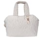 Quilted Tote Bag, BEIGE, full image number 0