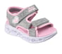 S-Lights: Heart Lights Sandal - Sugar Sparks, SILVER / PINK, full image number 3