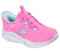 Skechers Slip-ins S-Lights: Sola Glow - Neon Dash, ROSA / MULTICOR, full image number 3