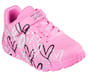 Skechers x JGoldcrown: Uno Lite - Love Levitate, HOT PINK / MULTI, full image number 1