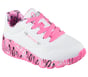 Skechers x JGoldcrown: Uno Lite - Lovely Luv, WHITE / HOT PINK, full image number 3