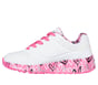 Skechers x JGoldcrown: Uno Lite - Lovely Luv, WHITE / HOT PINK, full image number 4