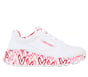 Skechers x JGoldcrown: Uno Lite - Lovely Luv, WHITE / RED / PINK, full image number 0