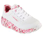 Skechers x JGoldcrown: Uno Lite - Lovely Luv, WHITE / RED / PINK, full image number 3