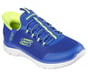 Skechers Slip-ins: Summits - High Range, BLUE / LIME, full image number 3