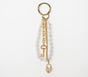 Pearl Lock And Key Bag Charm, GOLD, full image number 0
