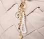 Pearl Lock And Key Bag Charm, GOLD, full image number 3