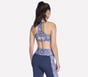 GO WALK Indigo Paisley Zip Front Bra, WHITE / LIGHT BLUE, full image number 1