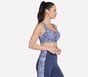GO WALK Indigo Paisley Zip Front Bra, WHITE / LIGHT BLUE, full image number 2