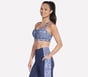 GO WALK Indigo Paisley Zip Front Bra, WHITE / LIGHT BLUE, full image number 3