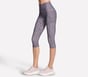 GO FLEX Printed High Waisted Capri, BLACK / GRAY, full image number 2