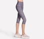 GO FLEX Printed High Waisted Capri, BLACK / GRAY, full image number 3